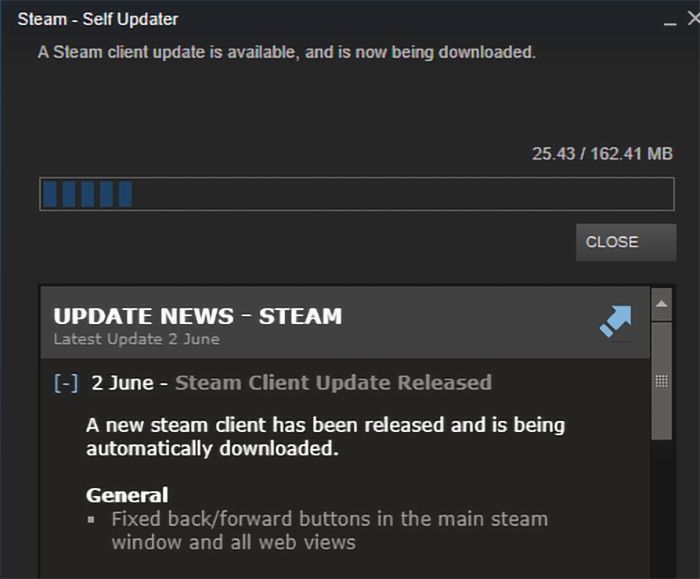 steam client update