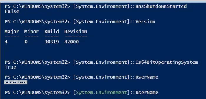 power shell command