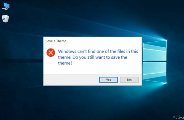 Windows Can't Find One Of The Files In This Theme