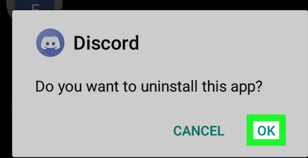 uninstall discord