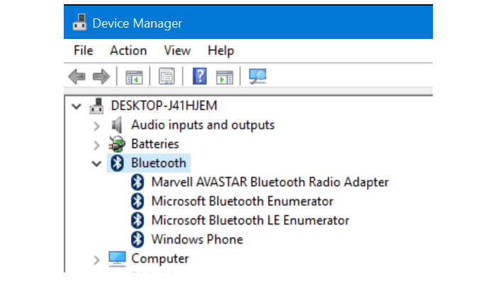 bluetooth device manager