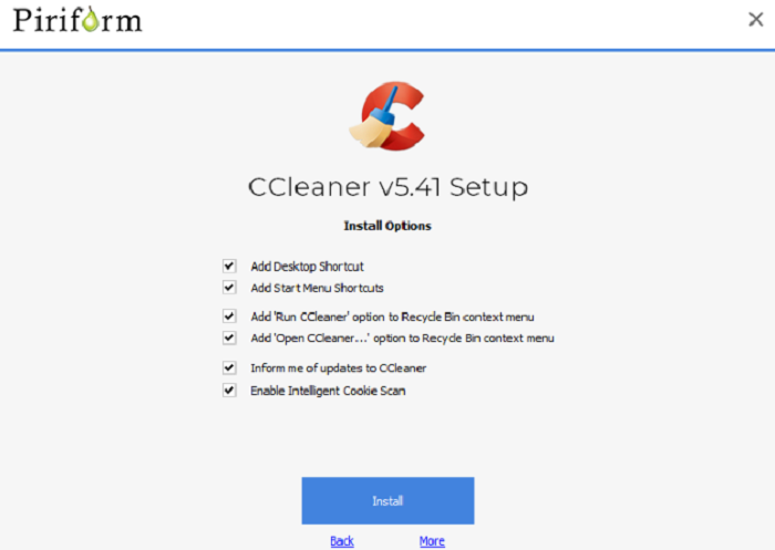 ccleaner installation (fix qtcore4.dll is missing error)