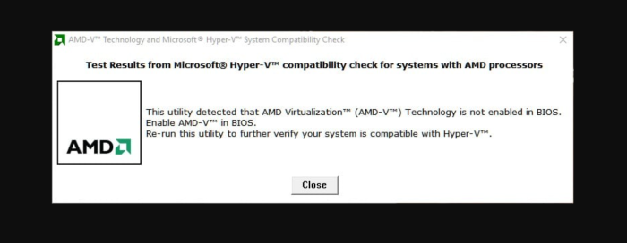 check if your amd system is compatible with virtualization