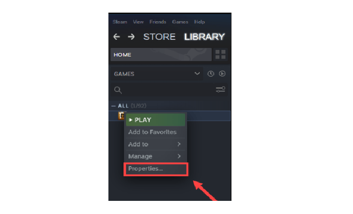 click on properties(tf2)