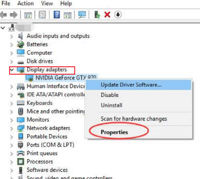 display adapters nvidia driver