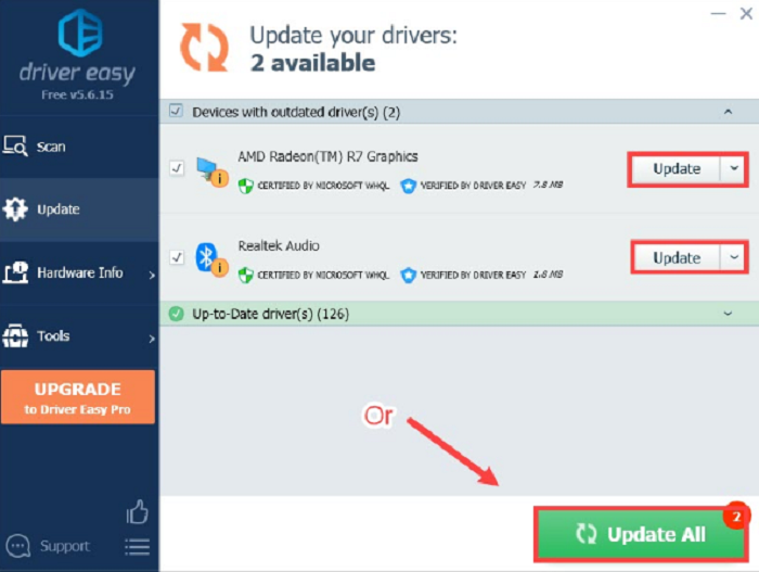 driver easy update files