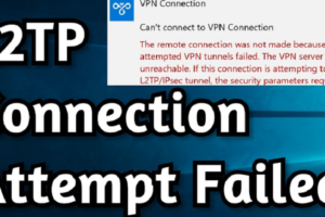 the l2tp connection attempt failed because the security layer encountered a processing error