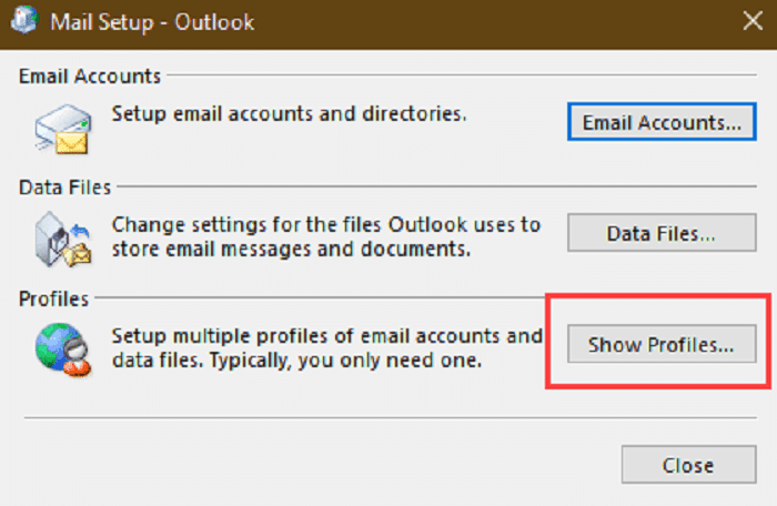 create a new account on outlook to fix The Set Of Folders Cannot Be Opened