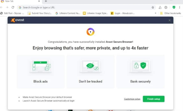 choose avast secure browser