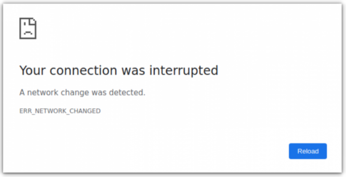 network change detected error
