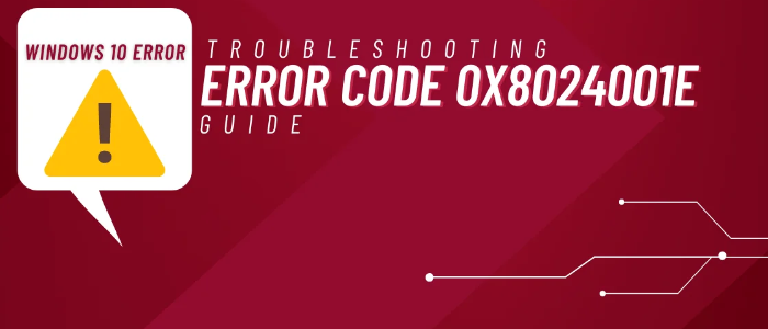 fixing the update error code 0x8024001e in windows