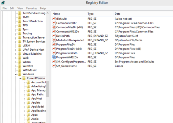 personal files and apps greyed out for personal files and apps unsupported directory