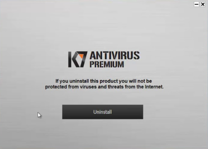 uninstall antivirus