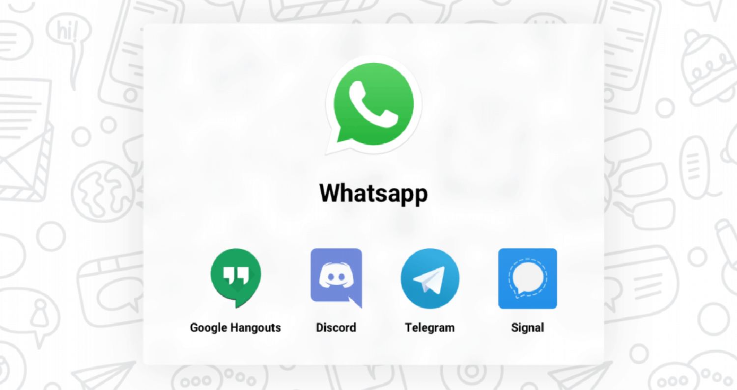 alternative platforms like whatsApp and messenger